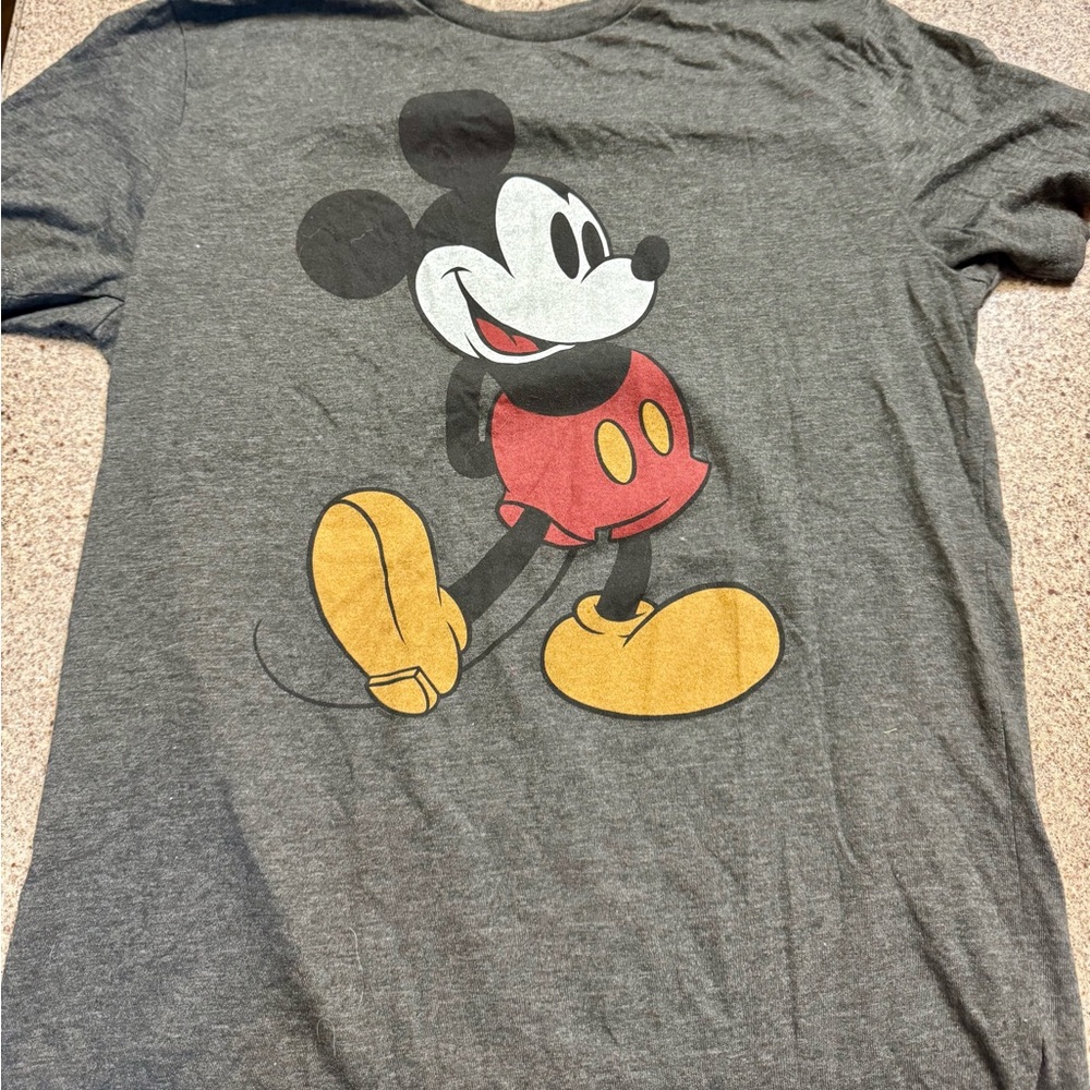 Old Navy Gray Mickey Mouse Graphic T-Shirt